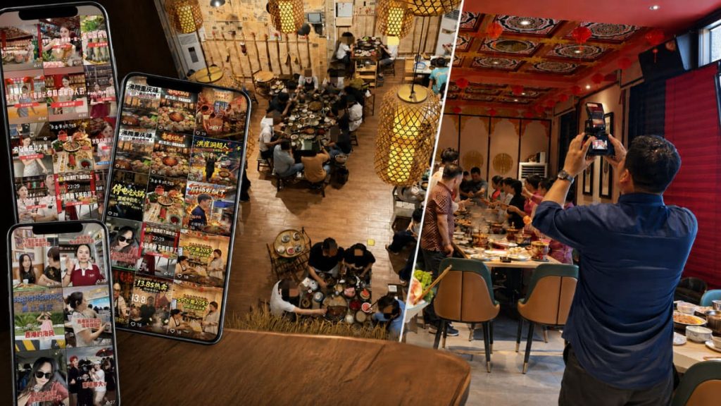 柬埔寨火锅店店内客人